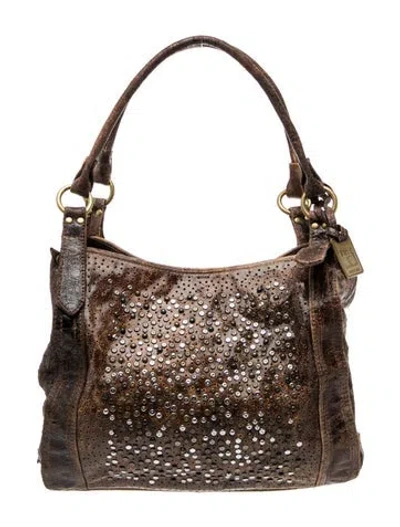 Pre-owned Frye Leather Shoulder Bag In Brown