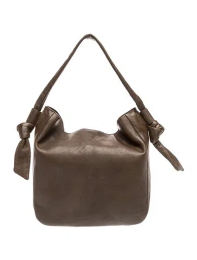 Pre-owned Frye Leather Shoulder Bag In Brown/grey