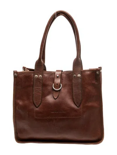 Pre-owned Frye Leather Shoulder Bag In Burgundy
