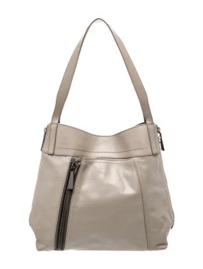 Pre-owned Frye Leather Shoulder Bag In Gray