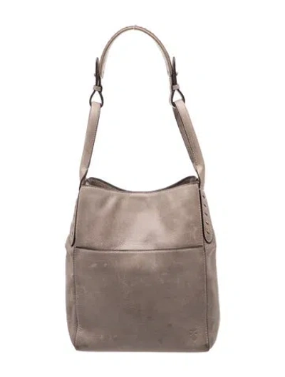 Pre-owned Frye Leather Shoulder Bag In Gray