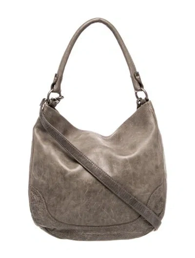 Pre-owned Frye Leather Shoulder Bag In Gray
