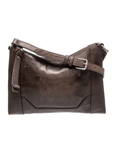 Pre-owned Frye Leather Shoulder Bag In Gray