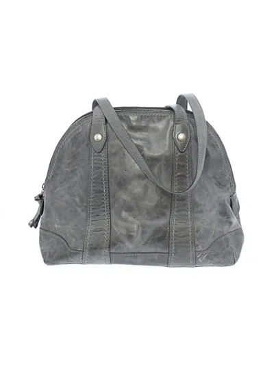 Pre-owned Frye Leather Shoulder Bag In Gray