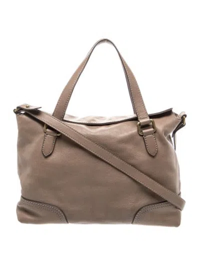 Pre-owned Frye Leather Shoulder Bag In Grey