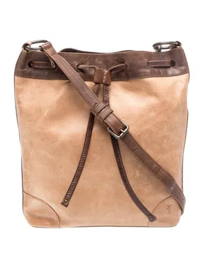 Pre-owned Frye Leather Shoulder Bag In Neutral