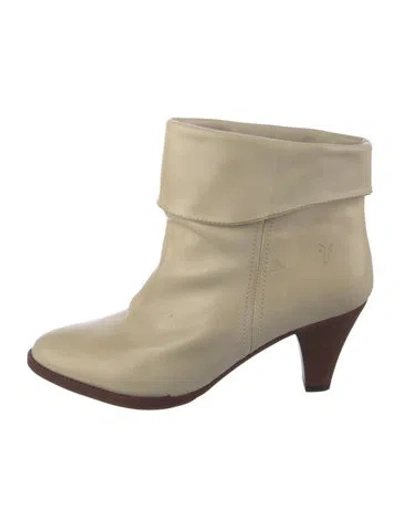 Pre-owned Frye Leather Slouch Boots In Neutrals