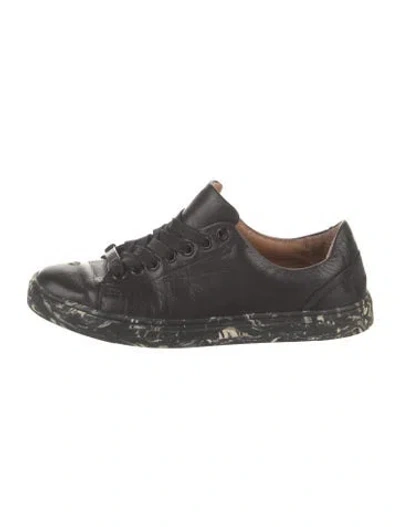 Pre-owned Frye Leather Sneakers In Black