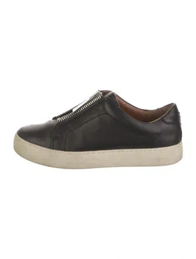 Pre-owned Frye Leather Sneakers In Black