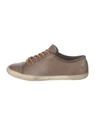 Pre-owned Frye Leather Sneakers In Brown