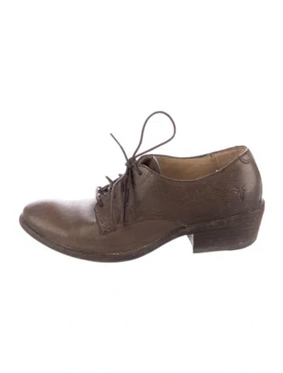 Pre-owned Frye Leather Sneakers In Brown