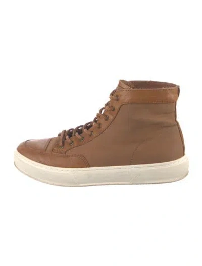 Pre-owned Frye Leather Sneakers In Brown