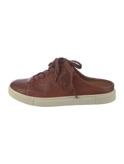 Pre-owned Frye Leather Sneakers In Brown