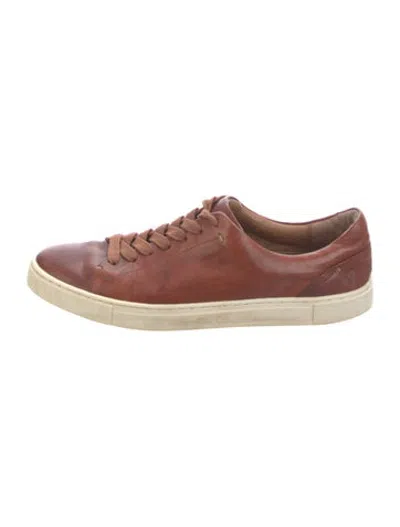 Pre-owned Frye Leather Sneakers In Brown/neutrals