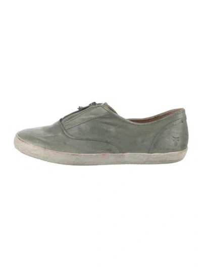 Pre-owned Frye Leather Sneakers In Green