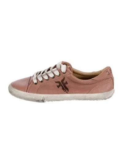 Pre-owned Frye Leather Sneakers In Neutral
