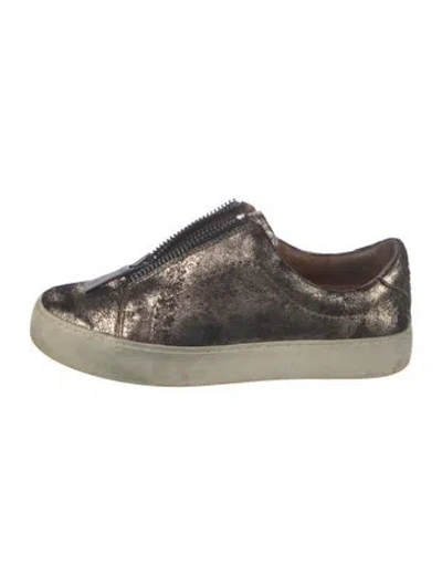 Pre-owned Frye Leather Sneakers In Neutral