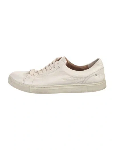 Pre-owned Frye Leather Sneakers In Neutrals