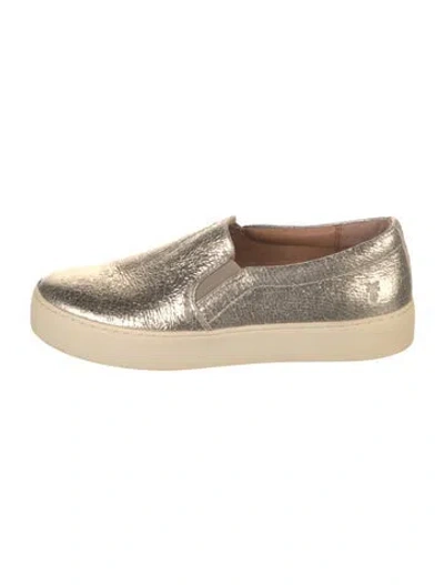 Pre-owned Frye Leather Sneakers In Silver