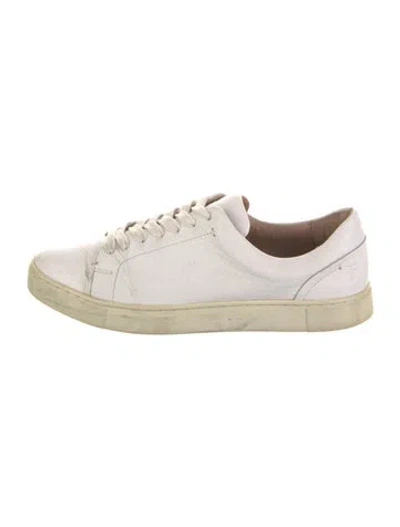 Pre-owned Frye Leather Sneakers In White