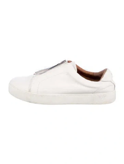 Pre-owned Frye Leather Sneakers In White