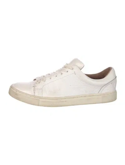 Pre-owned Frye Leather Sneakers In White