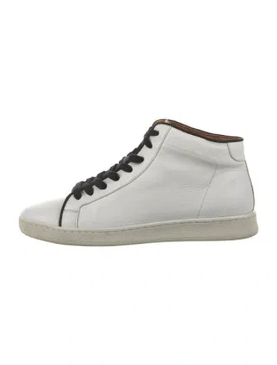 Pre-owned Frye Leather Sneakers In White