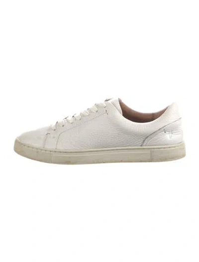 Pre-owned Frye Leather Sneakers In White