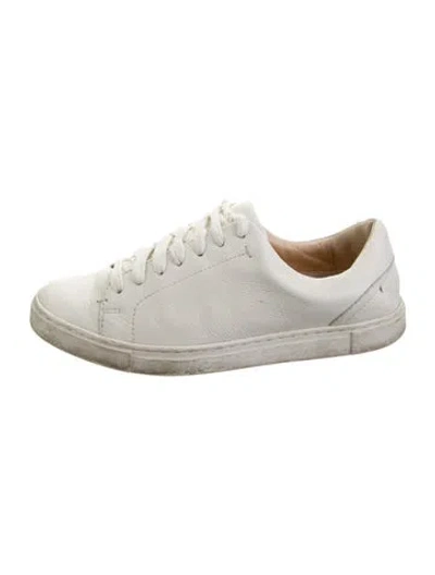 Pre-owned Frye Leather Sneakers In White