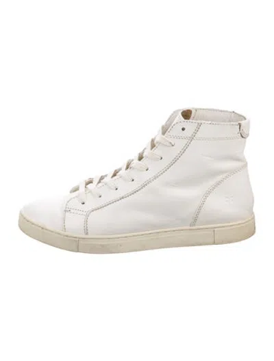 Pre-owned Frye Leather Sneakers In White