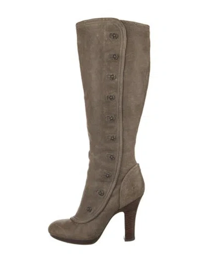 Pre-owned Frye Leather Studded Accents Boots In Multicolor