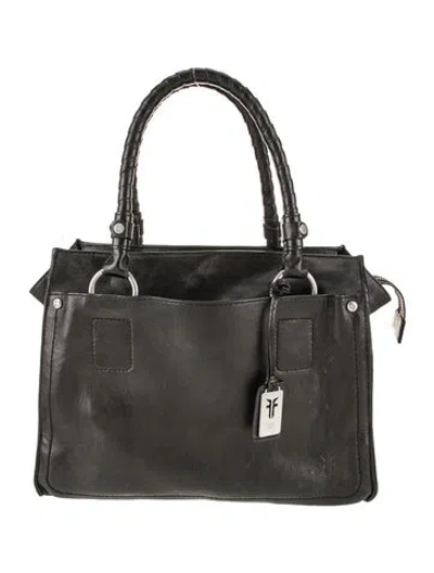 Pre-owned Frye Leather Top Handle Bag In Black