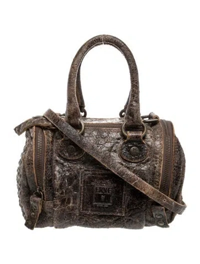 Pre-owned Frye Leather Top Handle Bag In Brown