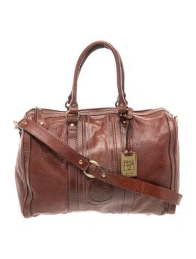 Pre-owned Frye Leather Top Handle Bag In Brown