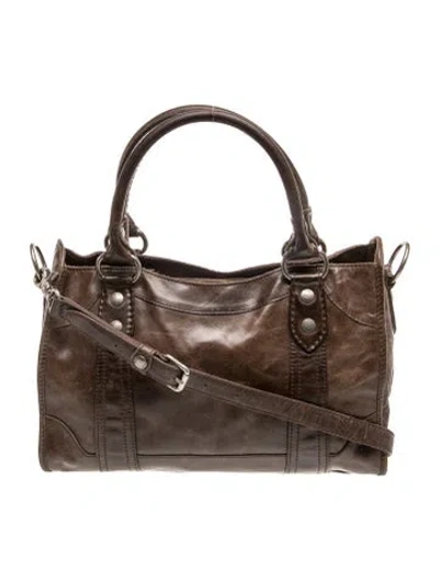 Pre-owned Frye Leather Top Handle Bag In Brown
