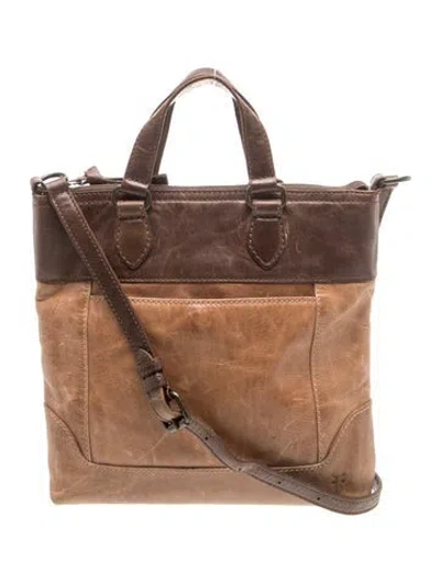 Pre-owned Frye Leather Top Handle Bag In Brown