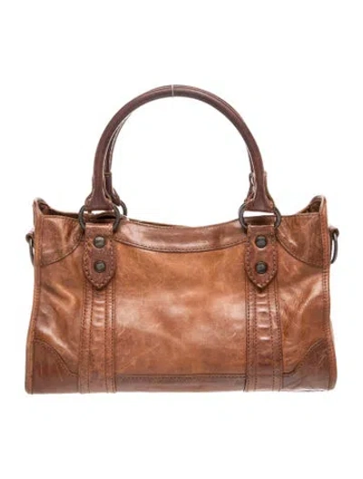 Pre-owned Frye Leather Top Handle Bag In Brown
