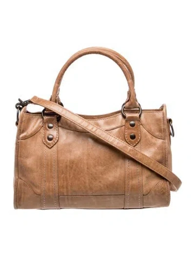 Pre-owned Frye Leather Top Handle Bag In Brown