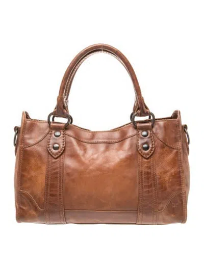 Pre-owned Frye Leather Top Handle Bag In Brown
