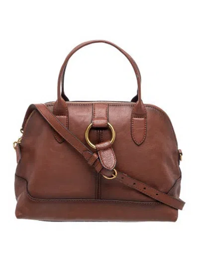Pre-owned Frye Leather Top Handle Bag In Brown