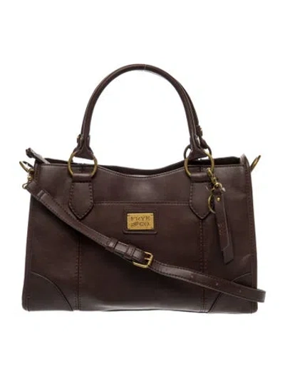 Pre-owned Frye Leather Top Handle Bag In Burgundy
