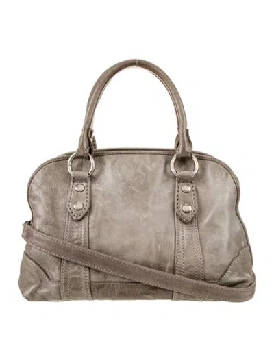 Pre-owned Frye Leather Top Handle Bag In Gray