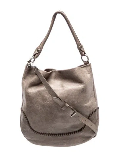 Pre-owned Frye Leather Top Handle Bag In Gray