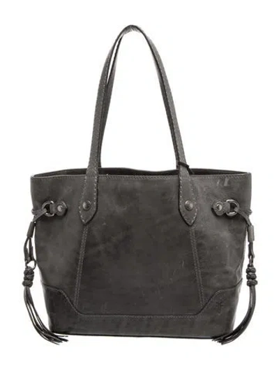 Pre-owned Frye Leather Top Handle Bag In Gray