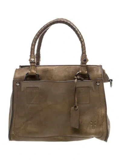 Pre-owned Frye Leather Top Handle Bag In Green