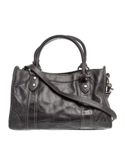 Pre-owned Frye Leather Top Handle Bag In Grey