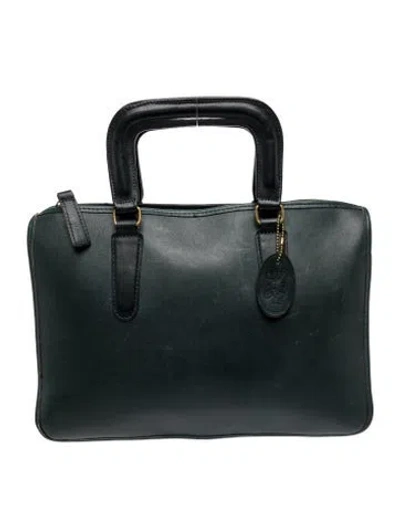 Pre-owned Frye Leather Top Handle Bag Vintage In Green