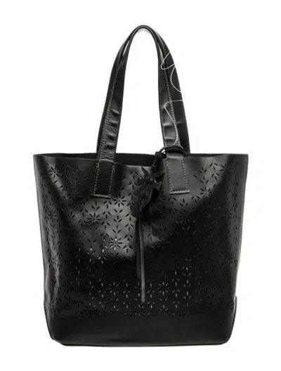 Pre-owned Frye Leather Tote In Black