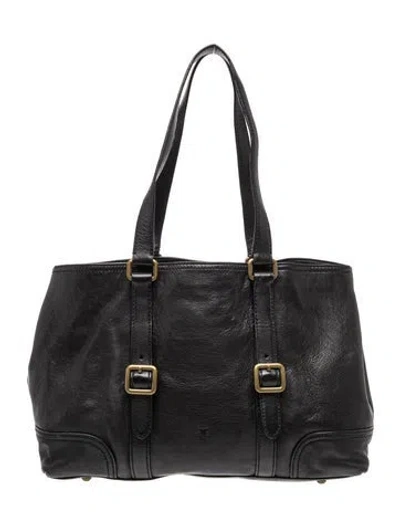 Pre-owned Frye Leather Tote In Black