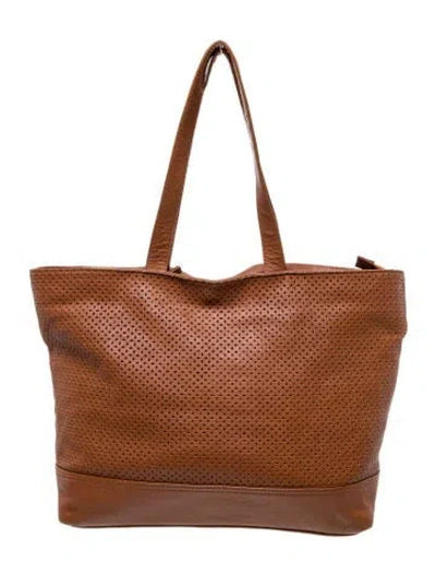 Pre-owned Frye Leather Tote In Brown